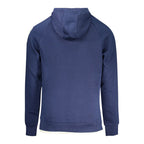 Rifle blue cotton men's sweatshirt with long sleeves and crew neck, featuring a casual fit and soft fabric.