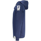 Blue cotton men's sweatshirt by Rifle featuring a relaxed fit and crew neckline, perfect for casual wear.