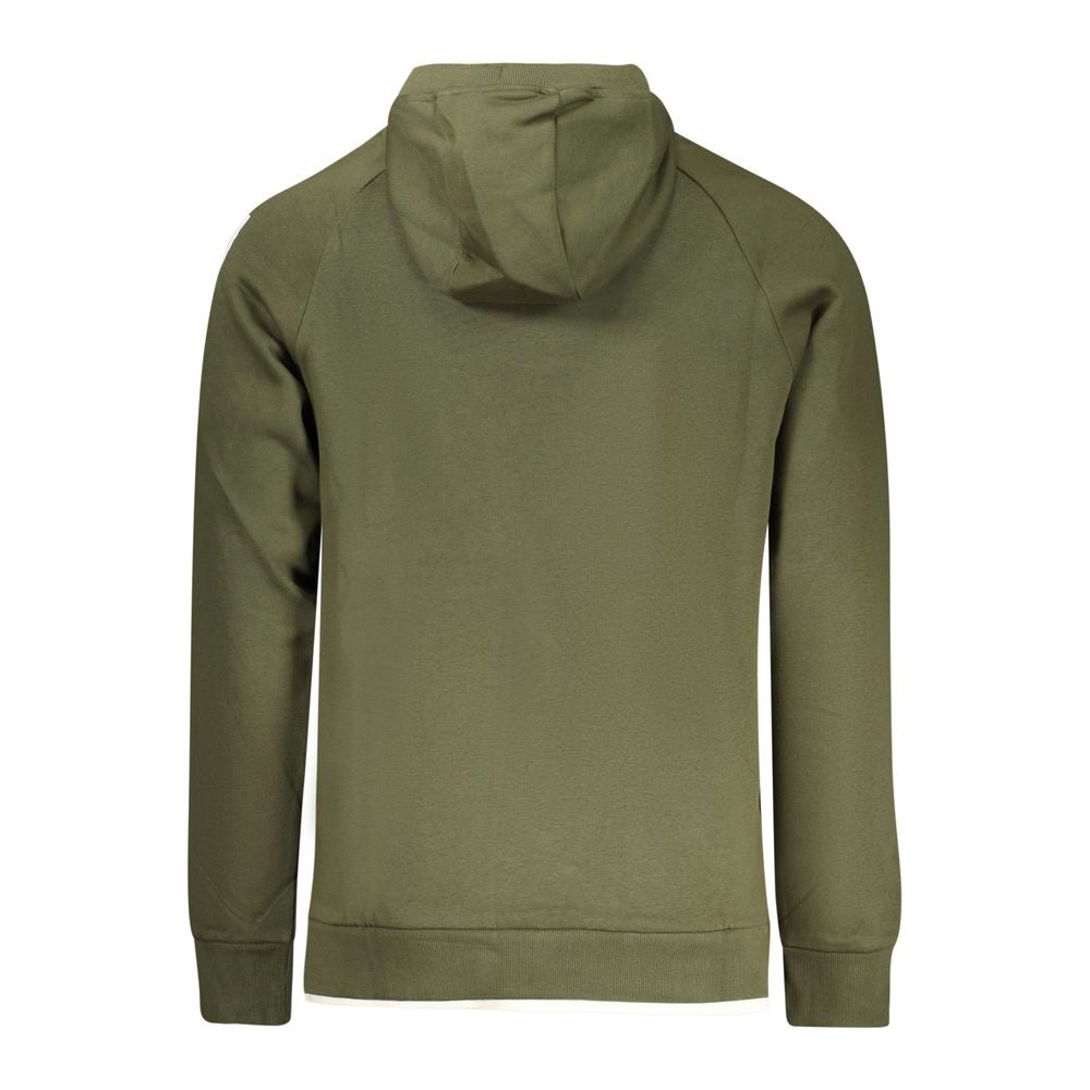 Green Rifle Cotton Men's Sweatshirt with ribbed cuffs and crew neck, casual and comfortable for everyday wear.