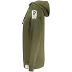 Green Rifle Cotton Men's Sweatshirt with ribbed cuffs and crew neck, showcasing a casual, comfortable fit and classic design.