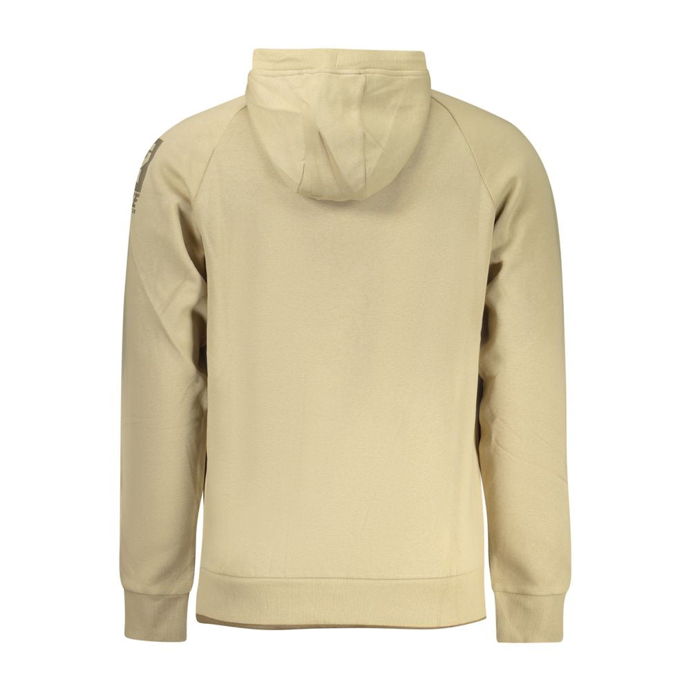 Beige cotton men's sweatshirt by Rifle, featuring a casual fit and soft fabric, ideal for comfortable everyday wear.