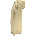 Beige Rifle cotton men's sweatshirt with a relaxed fit and crew neckline, suitable for casual wear.