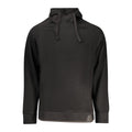 Black cotton men's sweatshirt by Rifle featuring a classic fit and ribbed cuffs, suitable for casual wear.