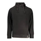 Black cotton men's sweatshirt by Rifle featuring a classic fit and ribbed cuffs, suitable for casual wear.