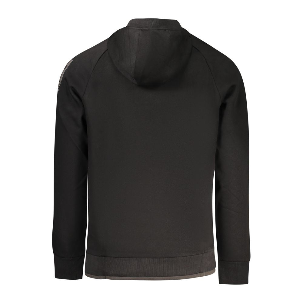 Black cotton men's sweatshirt by Rifle featuring a casual fit and minimal design, ideal for everyday wear.