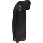 Black cotton men's sweatshirt by Rifle featuring a relaxed fit and crew neckline.