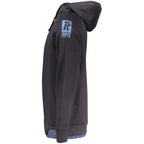 Rifle blue cotton men's sweatshirt with a relaxed fit and crew neckline, showcased on a plain background.