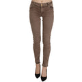 CYCLE Brown Low Waist Slim Fit Skinny Pants