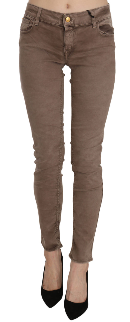 CYCLE Brown Low Waist Slim Fit Skinny Pants CYCLE
