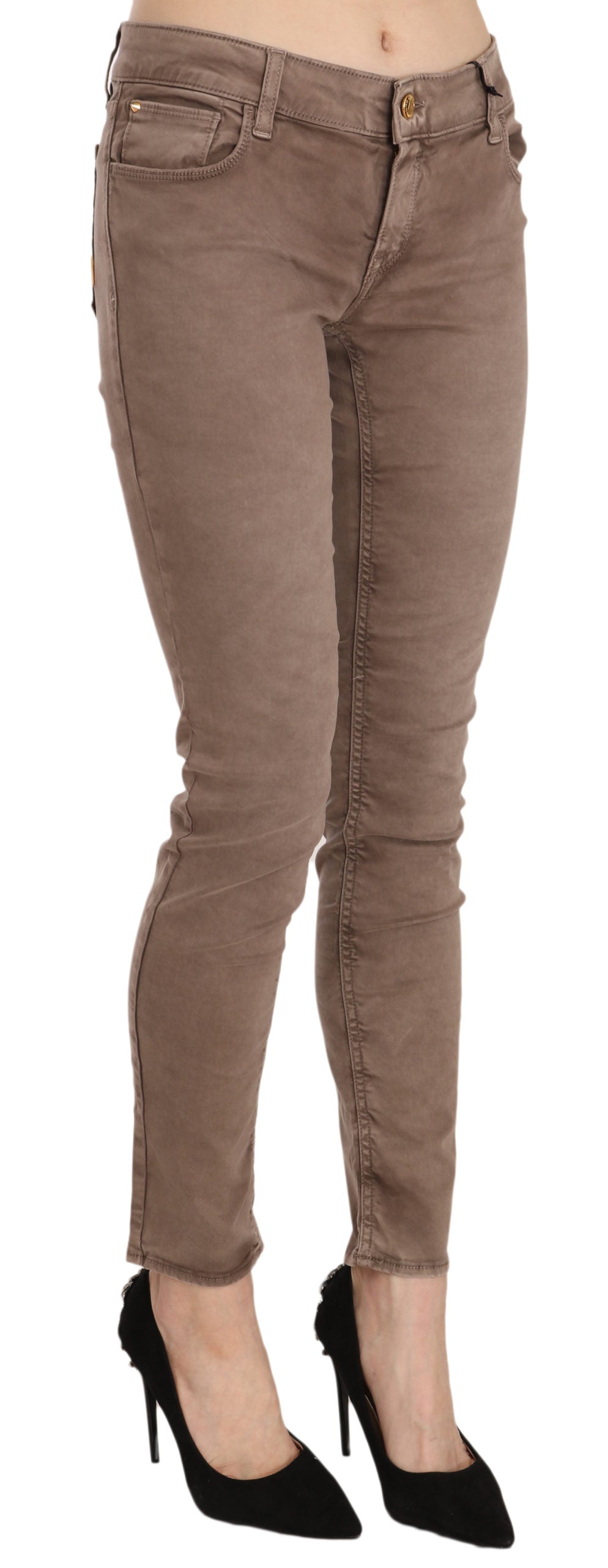 CYCLE Brown Low Waist Slim Fit Skinny Pants CYCLE