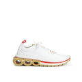White fabric athletic sneakers by Salvatore Ferragamo with sleek design and comfortable fit, perfect for casual and sporty looks.