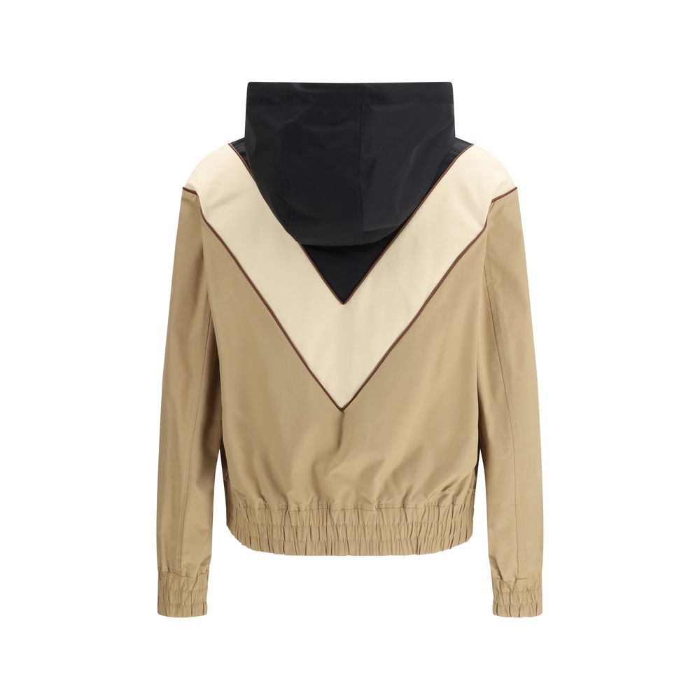 Valentino Garavani multicolor polyester shell jacket with vibrant color blocks and a sleek, modern design.