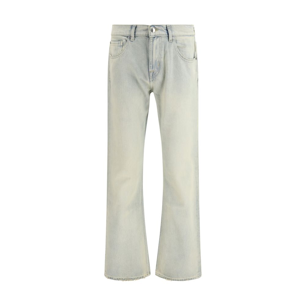 7FOR Cream Cotton Bootcut Jeans 7FOR