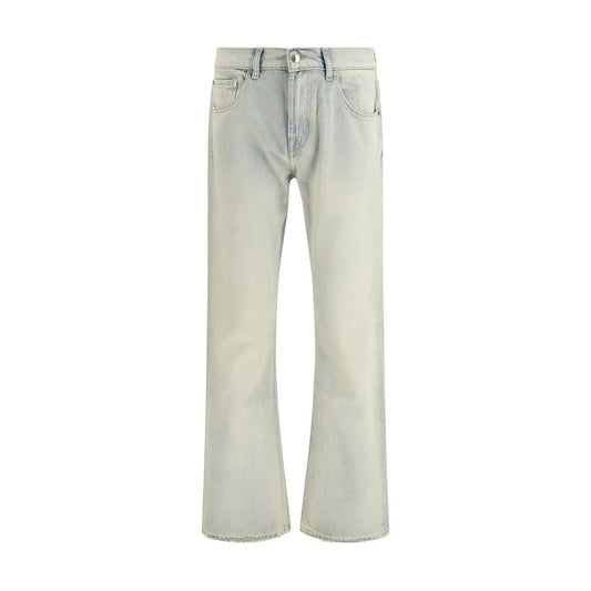 7FOR Cream Cotton Bootcut Jeans 7FOR