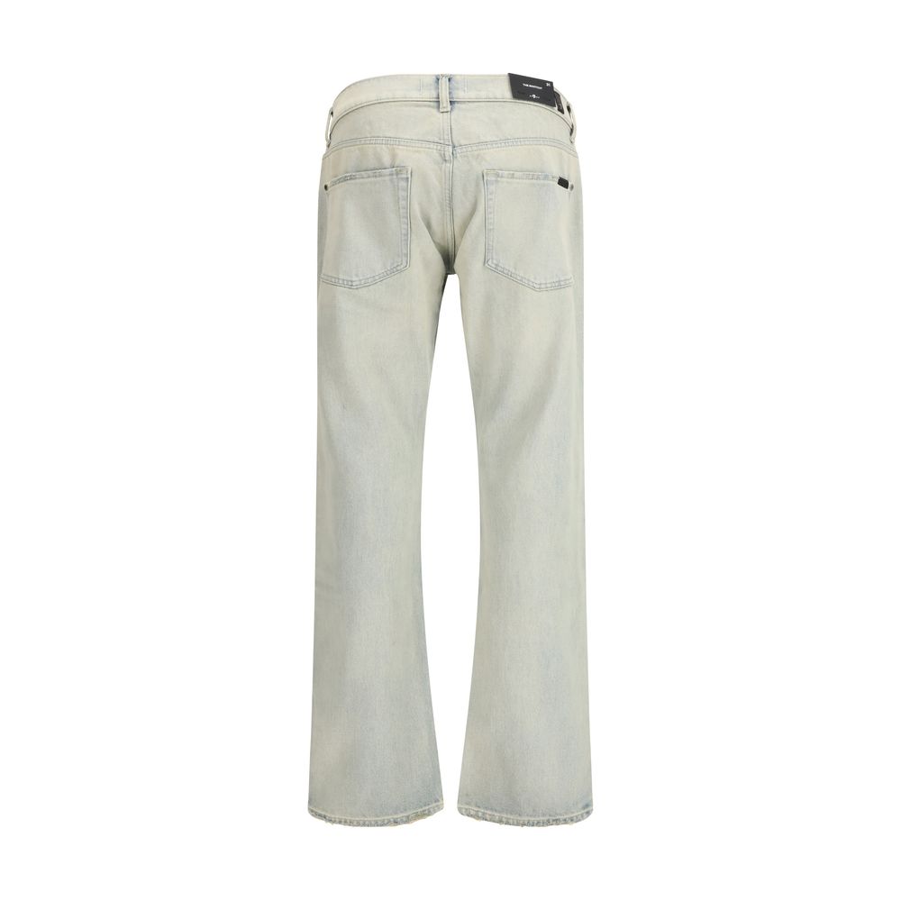7FOR Cream Cotton Bootcut Jeans 7FOR