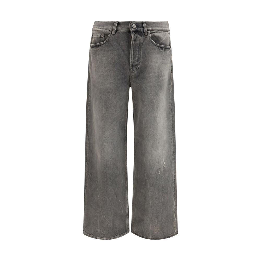 Golden Goose Gray Cotton Relaxed Fit Jeans Golden Goose