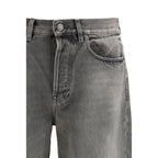 Golden Goose Gray Cotton Relaxed Fit Jeans Golden Goose