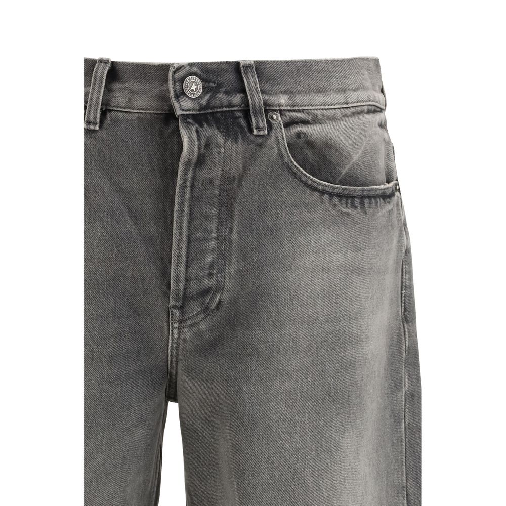 Golden Goose Gray Cotton Relaxed Fit Jeans Golden Goose