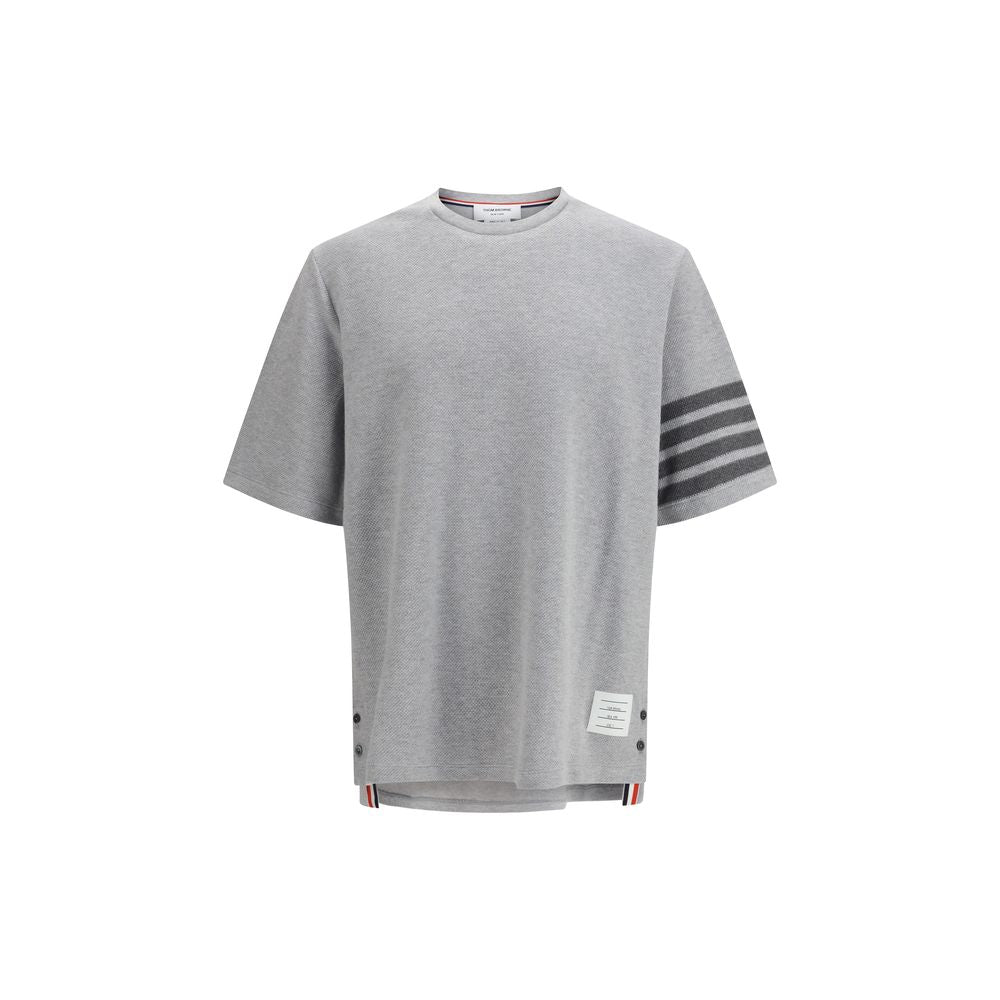 Thom Browne gray cotton sportswear item showcasing a comfortable, casual design with a clean, minimalist style.