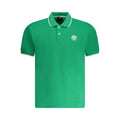 North Sails Verde cotton male polo shirt displayed on a hanger, featuring a classic collar and short sleeves.