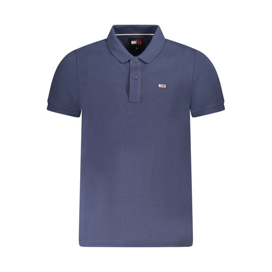 Tommy Hilfiger Blu Cotton Men Polo Shirt Tommy Hilfiger