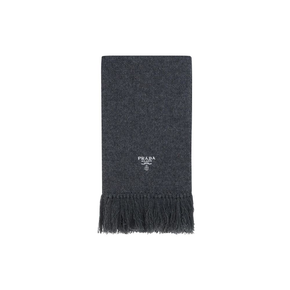 Prada Gray Cashmere Scarf Prada