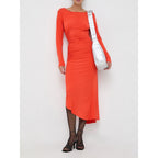 Patrizia Pepe Orange Acetate Casual Dress
