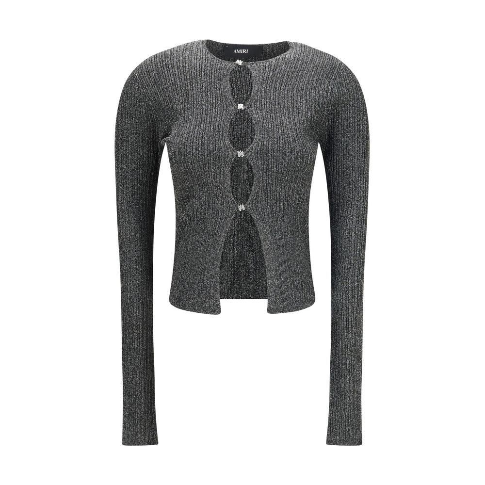 Amiri Black Viscose Cardigan Amiri