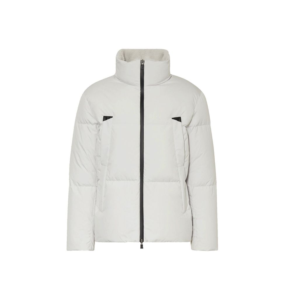 Herno Gray Polyester Coat Herno