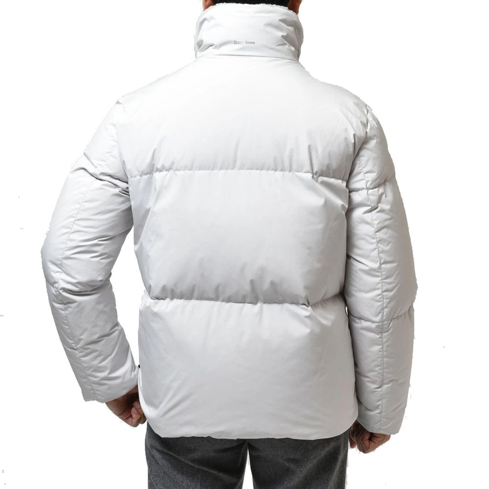 Herno Gray Polyester Coat Herno