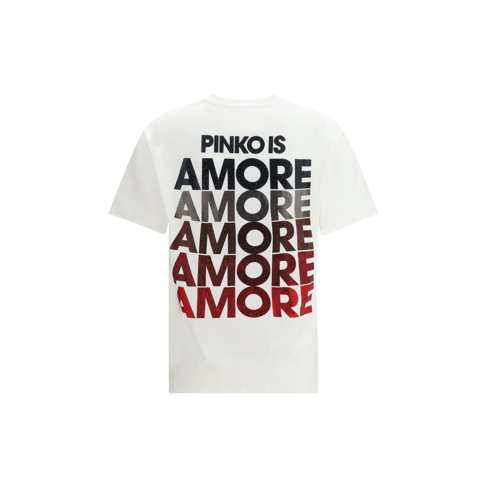 PINKO White Cotton T-Shirt PINKO