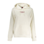 White cotton women's sweatshirt by Tommy Hilfiger, featuring a casual fit and classic logo design.