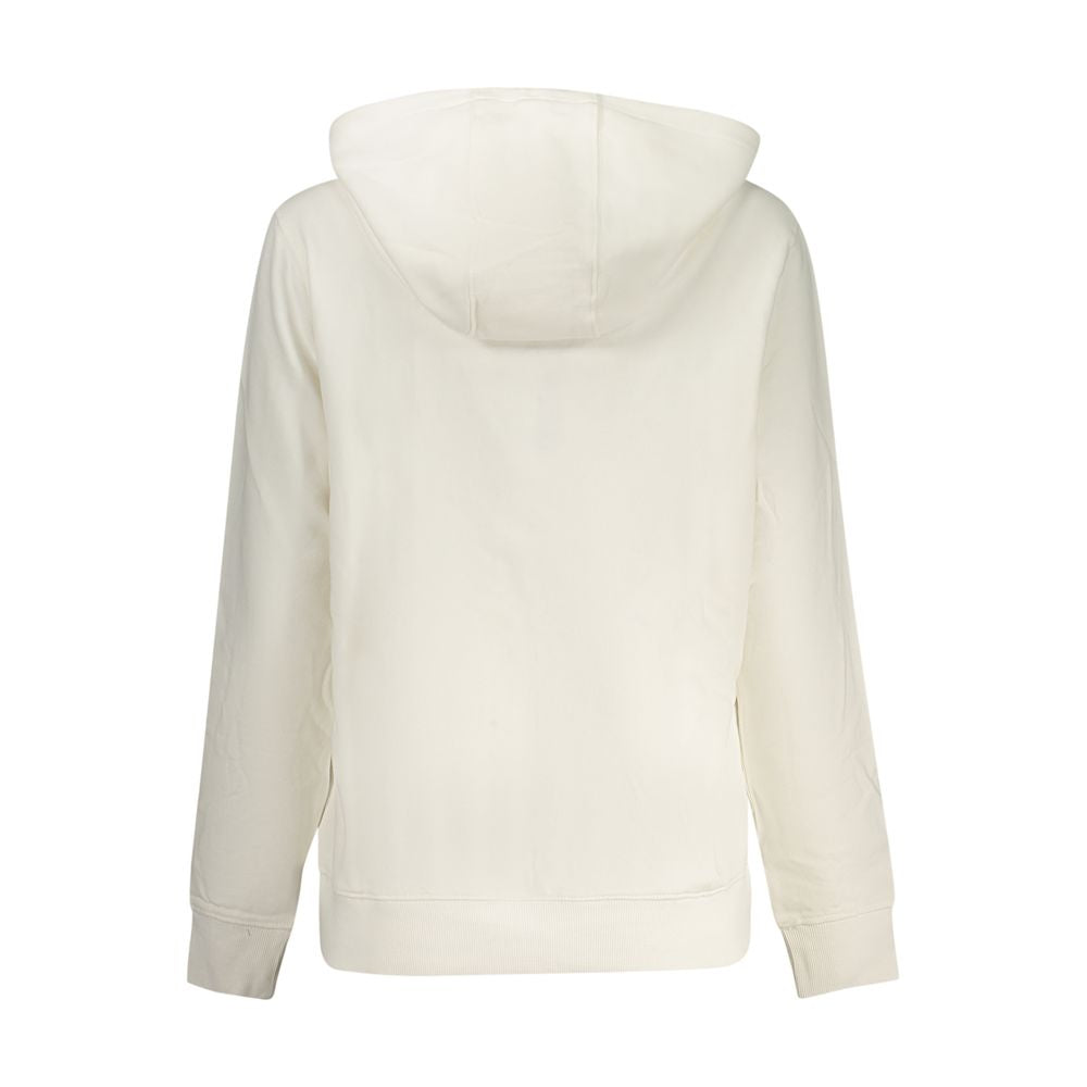 White cotton women’s sweatshirt by Tommy Hilfiger, featuring a casual fit and classic logo design.