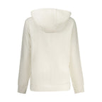 White cotton women’s sweatshirt by Tommy Hilfiger, featuring a casual fit and classic logo design.