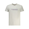 Gray cotton men's T-shirt by Tommy Hilfiger, featuring a classic fit and brand logo on the front.