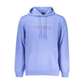 Tommy Hilfiger Azzurro cotton men's sweatshirt with a crew neck and logo detail, displayed on a plain background.