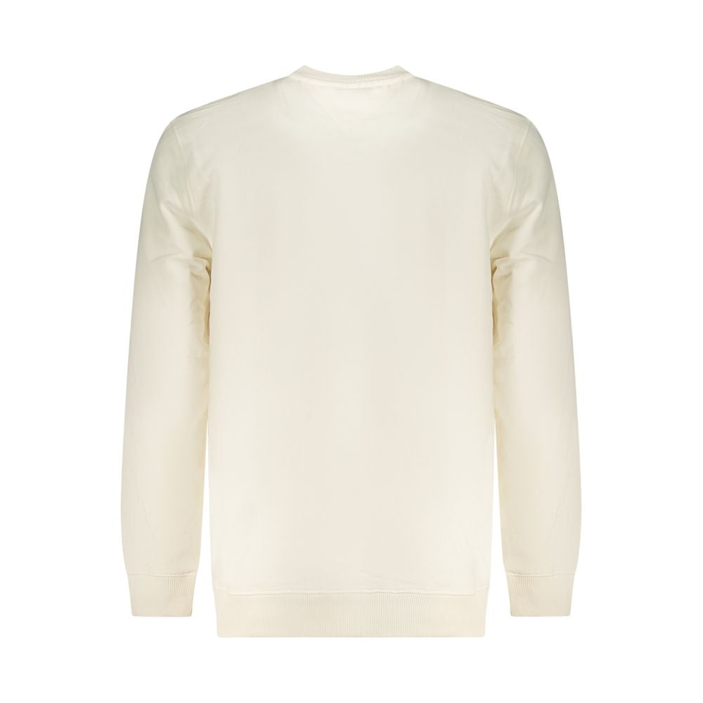 White cotton men's sweatshirt by Tommy Hilfiger, featuring a classic fit and subtle branding on the chest.