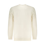 White cotton men's sweatshirt by Tommy Hilfiger, featuring a classic fit and subtle branding on the chest.