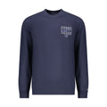 Blue cotton men's sweatshirt by Tommy Hilfiger with a classic fit and logo detail, shown on a plain background.