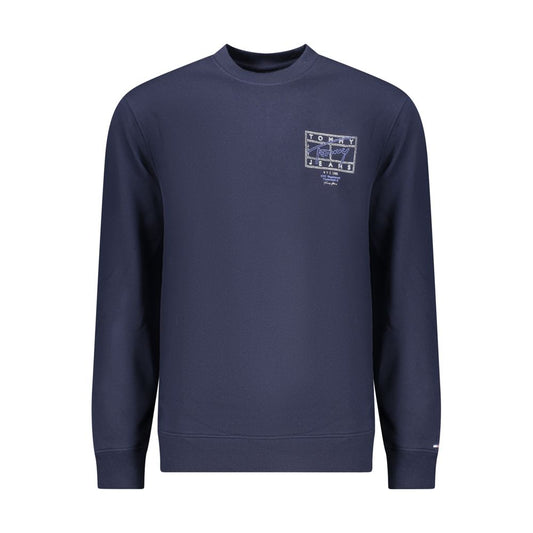 Tommy Hilfiger Blue Cotton Men Sweatshirt Tommy Hilfiger