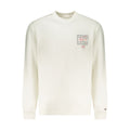 White cotton men's sweatshirt by Tommy Hilfiger with a classic fit and subtle logo detail on the chest.