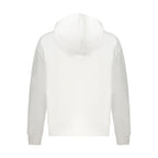 Calvin Klein Bianco cotton women's sweatshirt with a relaxed fit, featuring a crew neck and minimalist design.