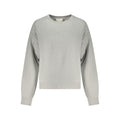 Calvin Klein Grigio cotton women's sweatshirt with a relaxed fit and long sleeves, shown on a plain background.