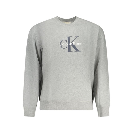 Calvin Klein Gray Cotton Men's Sweatshirt Calvin Klein