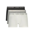 Tommy Hilfiger grey cotton men's boxer shorts with elastic waistband and brand logo, comfortable and casual underwear.