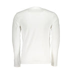 White cotton men's T-shirt by Guess Jeans, featuring a classic fit and crew neckline, displayed on a plain background.