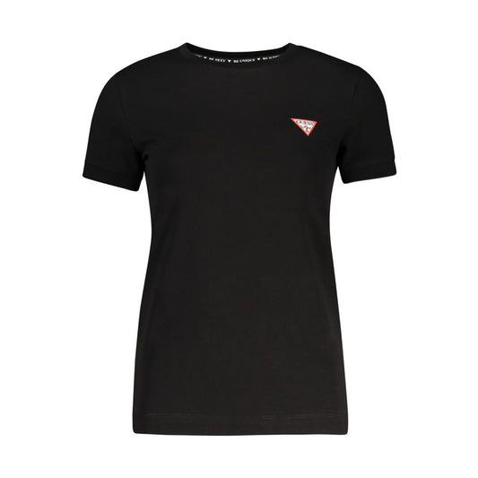 Guess Jeans Black Organic Cotton Women T-Shirt Guess Jeans