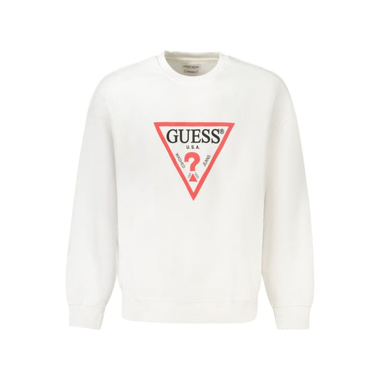 Guess Jeans White Cotton Men's Sweater Guess Jeans