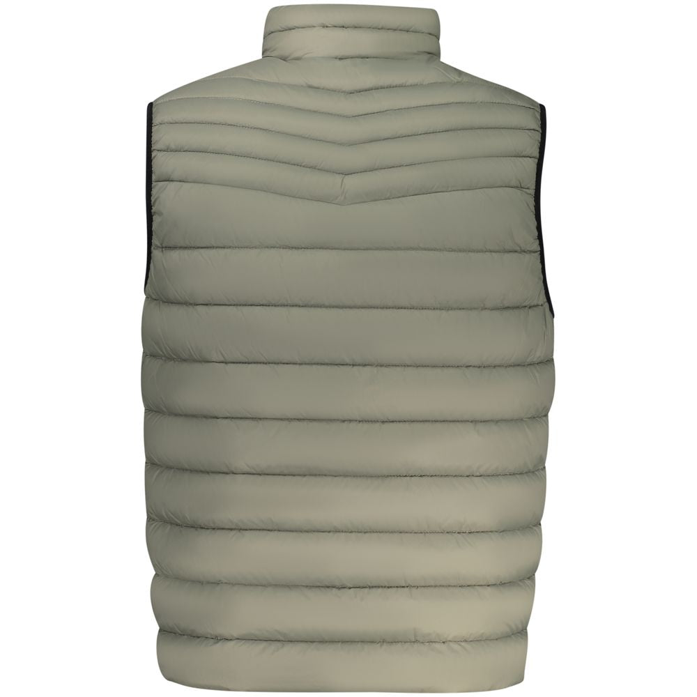 Hugo Boss Verde Poliammide men's jacket displayed on a hanger, showcasing its sleek design and lightweight fabric.