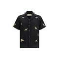 Baziszt Black Cotton Shortsleeve Shirt